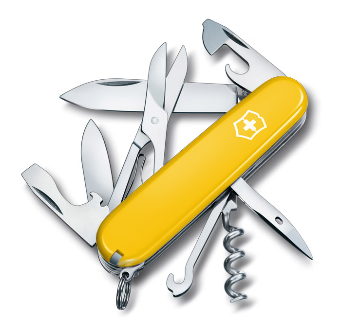 Climber Yellow Swiss Army Knife