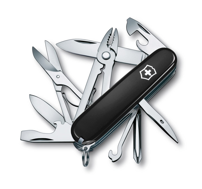 Deluxe Tinker Black Swiss Army Knife