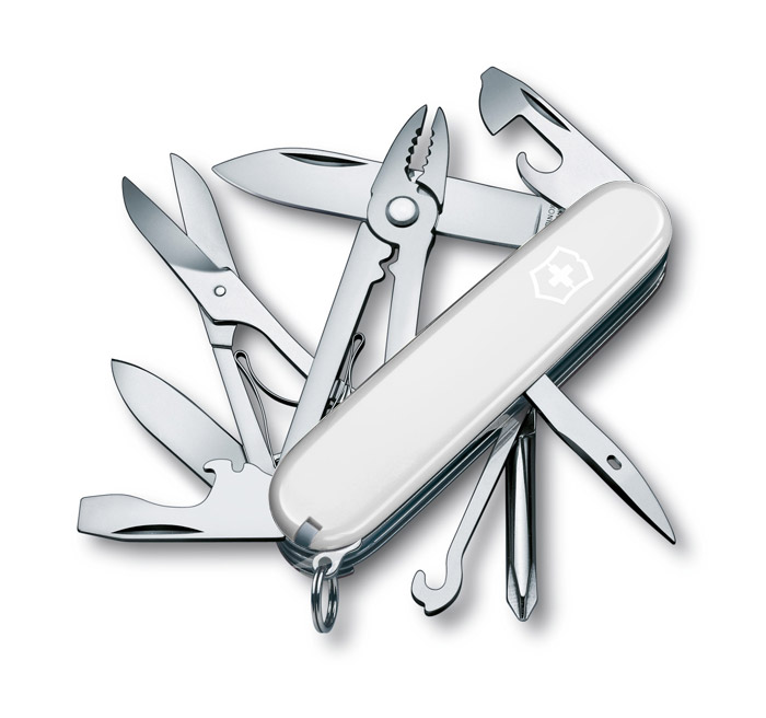 Deluxe Tinker White Swiss Army Knife