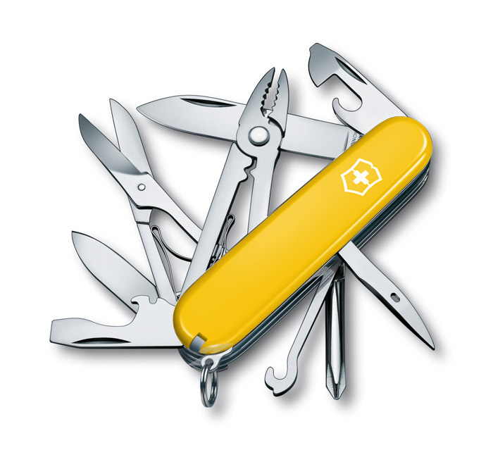 Deluxe Tinker Yellow Swiss Army Knife