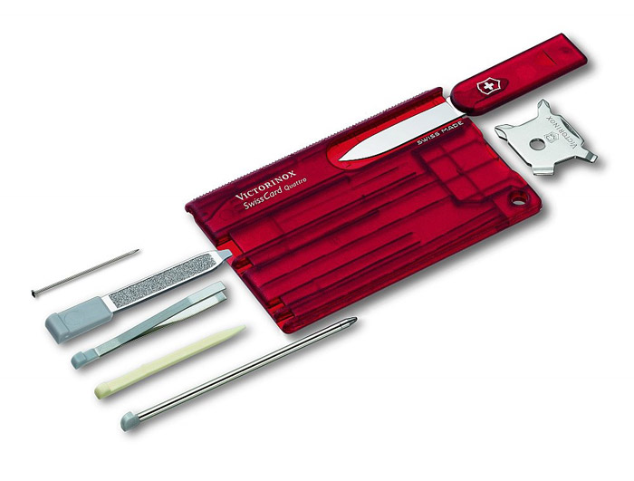 SwissCard Quattro Red Swiss Army Knife