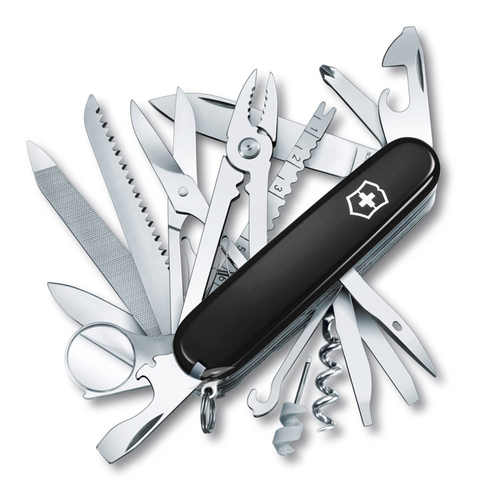 SwissChamp Black Swiss Army Knife