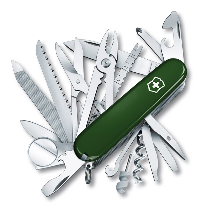 SwissChamp Green Swiss Army Knife