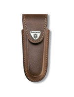 2-4 Layer Brown Leather Belt Pouch