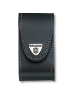 5-8 Layer Black Leather Belt Pouch