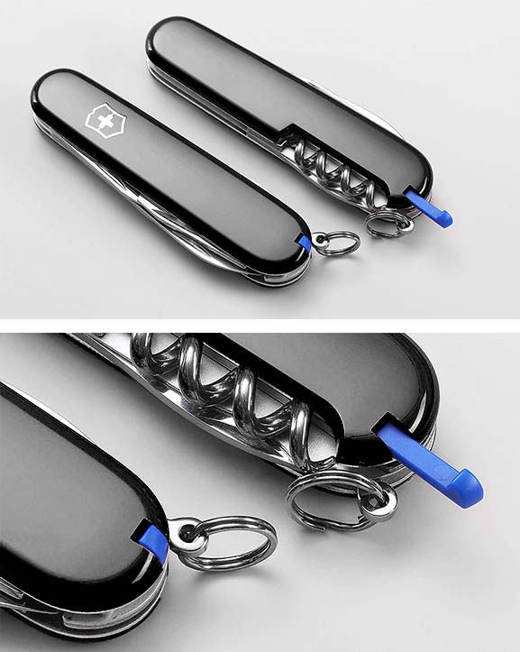 Blue toothpick and tweezers