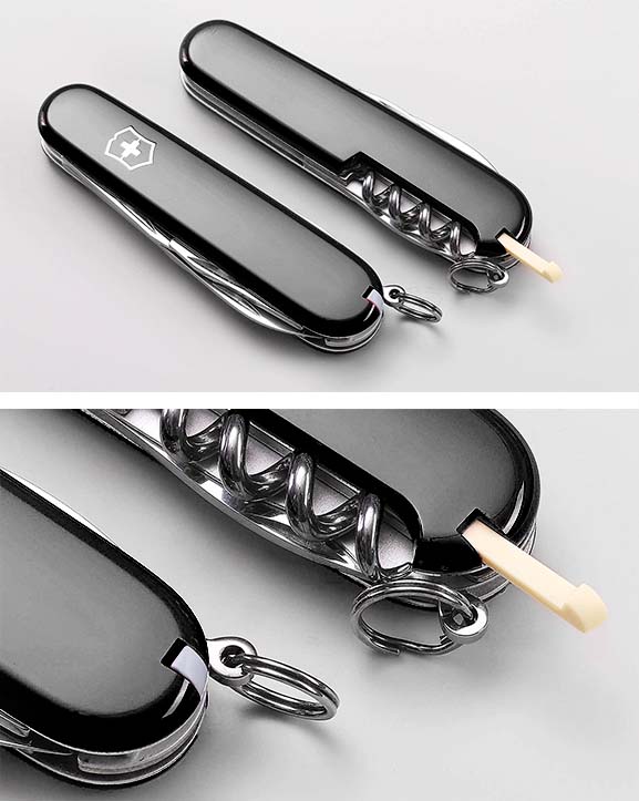 Grey toothpick and tweezers