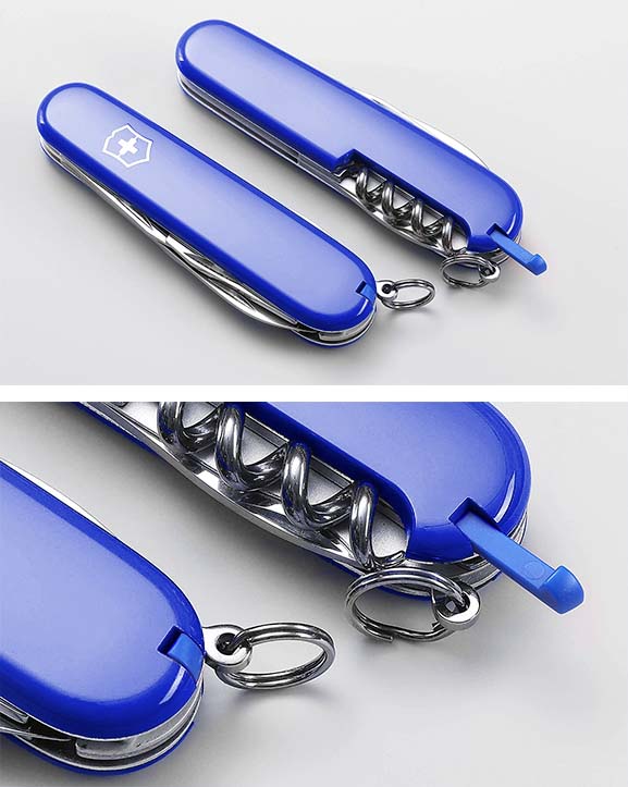 Blue toothpick and tweezers