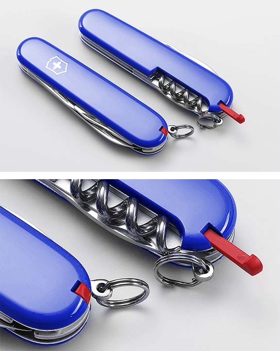 Red toothpick and tweezers
