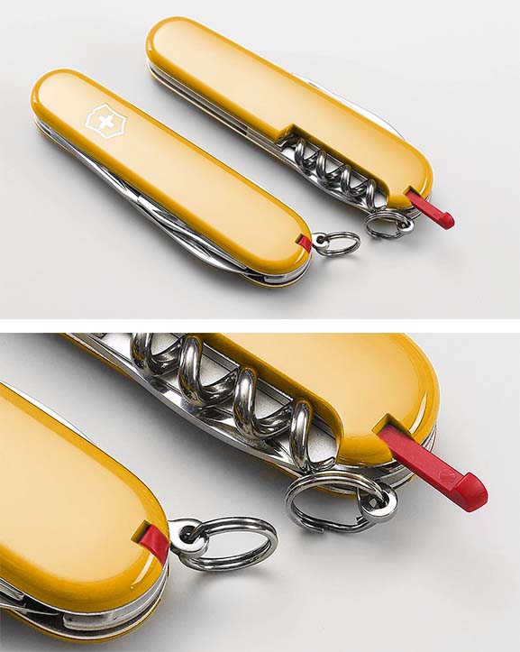 Red toothpick and tweezers