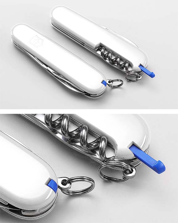 Blue toothpick and tweezers