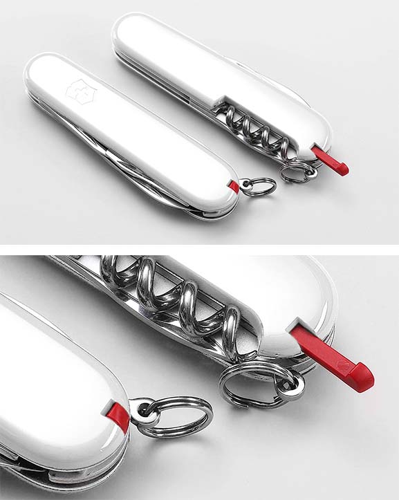 Red toothpick and tweezers