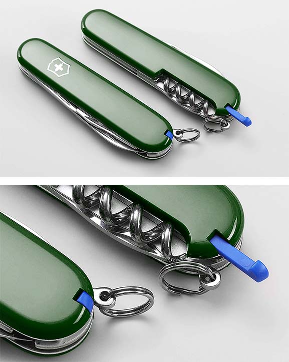 Blue toothpick and tweezers