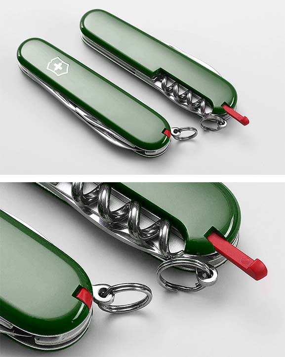Red toothpick and tweezers