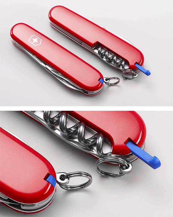 Blue toothpick and tweezers