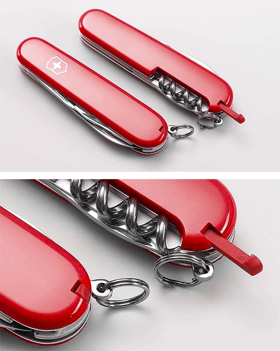 Red toothpick and tweezers